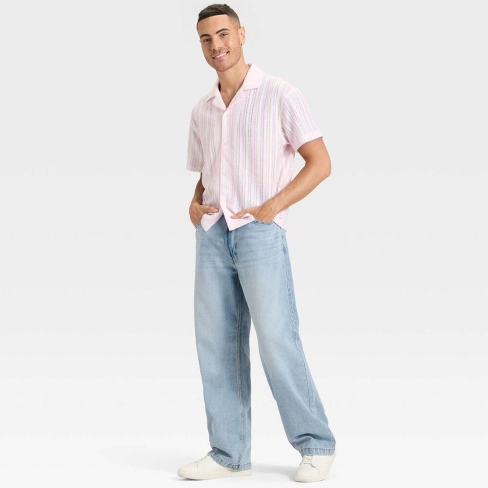 Original Use - Men's Baggy Fit Jeans - Original Use Light Indigo  Light Indigo
